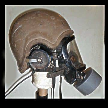 S.A.D.F. Armored Car (Noddy Car) Helmet complete with With Full Face Gas Mask and Grey Filter.