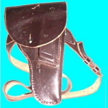 Walter P38 Dark Brown Leather Holster with Shoulder Strap.