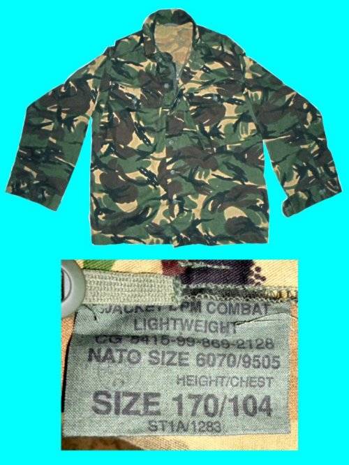 NATO Lightweight DPM Combat Lightweight British Jacket -  Large.