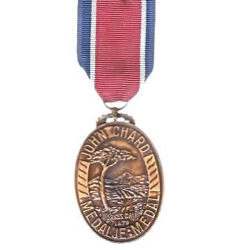 John Chard Full Size Medal with Ribbon - Not Numbered.