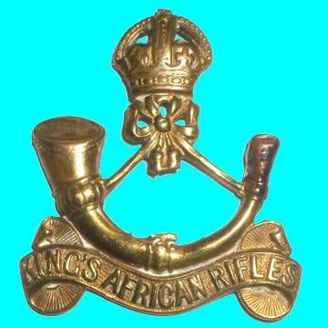 King's Africa Rifles First Badge (Nyasaland) Battalion with Kings Crown.