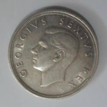 1948 South Africa Five Shilling - Silver - Very Good Condition