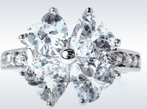 LAST**TOPAZ RHINESTONES WHITE GOLD GP**late entry**