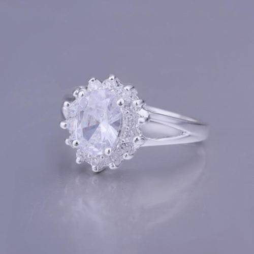 Diamante Set in 925 Sterling Silver Imported (with 925 Marking) Ring