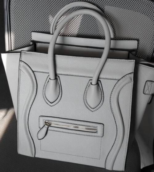 Genuine Leather White Smiley Handbag (Medium)