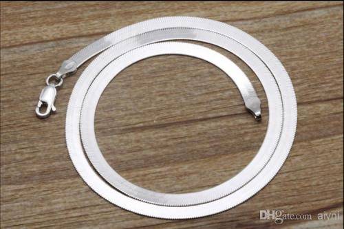 4mm 925 Sterling Silver  Neck Chain Imported filled jewelry