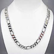 9mm 925 STERLING SILVER PREMIUM QUALITY FIGARO LINK CHAIN NECKLACE FILLED