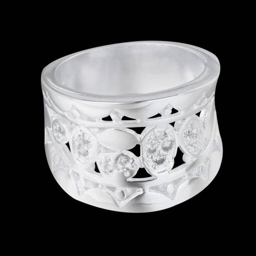 Elegant Memorial Diamonds Set in 925 Sterling Silver Ring  Imported Filled Jewelry