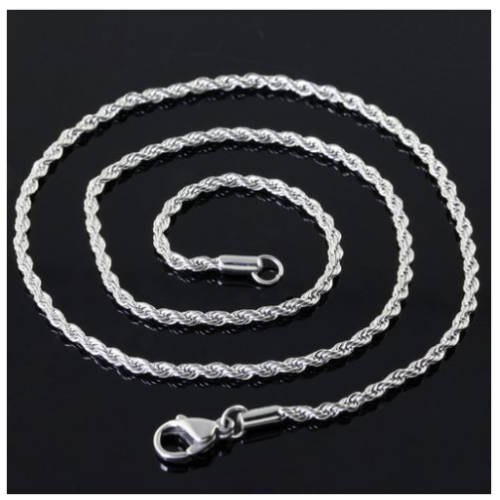 4mm 925 Sterling Silver(with 925 Marking) Imported Filled Singapore Rope Chain