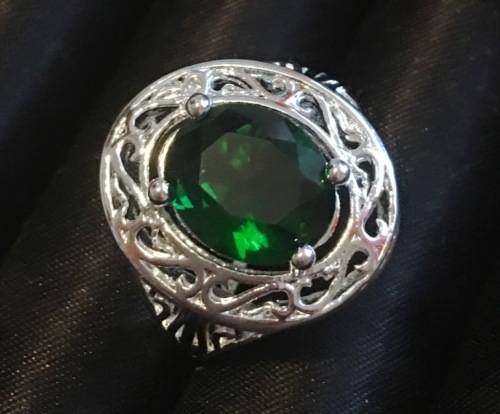 Pretty Cr Topaz in 925 Sterling Silver Ring Imported Filled Jewelry