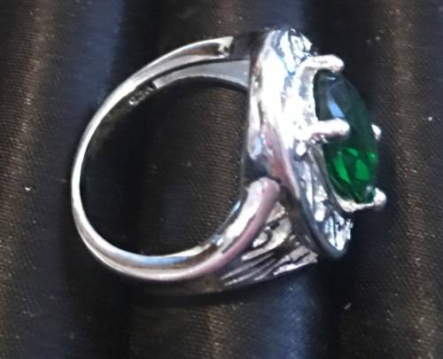Pretty Cr Topaz in 925 Sterling Silver Ring Imported Filled Jewelry