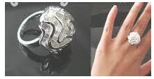 Eye Catching 925 Sterling Silver Rose Ring Imported Filled