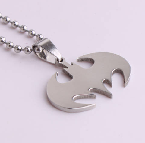 Batman Superhero Pendant Necklace Steel Chain Fashion Stainless Imported