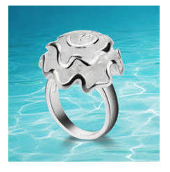 Eye Catching 925 Sterling Silver Rose Ring Imported Filled