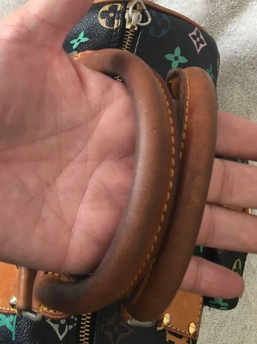 GENUINE Authentic  LOUIS VUITTON Speedy  Hand bag Monogram Multicolor Noir M92642