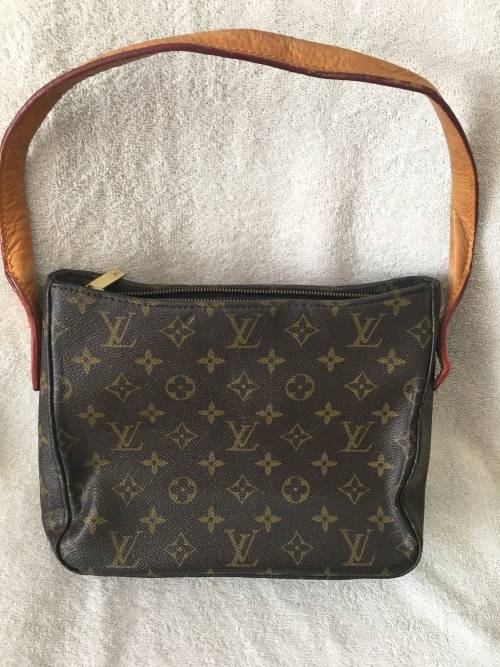 Authentic LOUIS VUITTON LOOPING MM Monogram Canvas Leather Shoulder Bag M51146