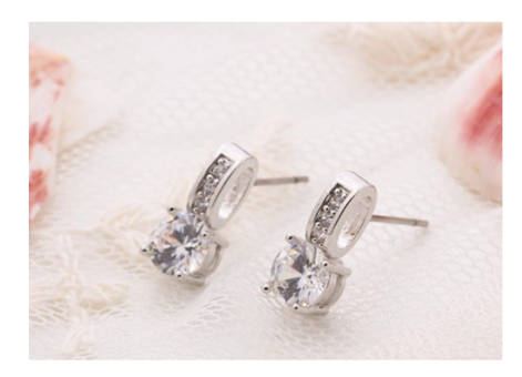 Petite Yet Sexy **SissyGirls** Sim.Diamonds Set in White Gold Filled Earrings