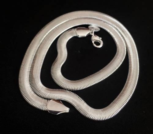Fancy 925 Sterling Silver FishBone (46cm) Imported Filled Neck Chain