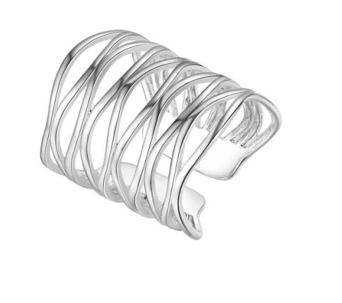 Stylish Woven 925 Sterling Silver Imported Filled Ring with 925 Marking