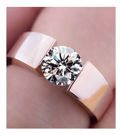 Attractive Simulated Wedding/Engagement Imported Ring