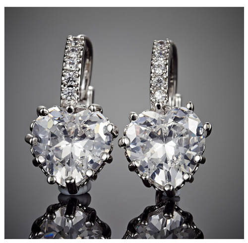 Attractive Sim. White Rolled Gold Imported Diamond Earrings