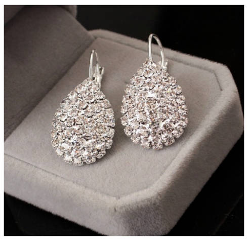 Dazzling Bridal Crystals Internationally Imported Dangling Earrings