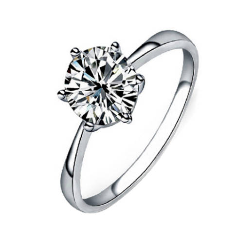 Popular 1.2ct Sim. Diamond Set in 925 Sterling Silver Imported Filled Ring