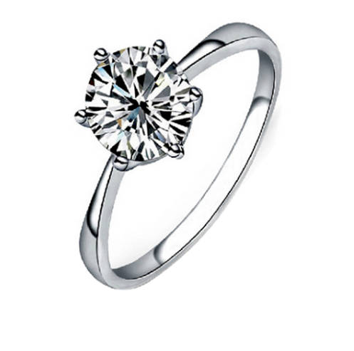 Popular 1.2ct Sim. Diamond Set in 925 Sterling Silver Imported Filled Ring