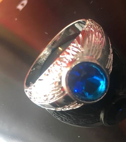 Attractive Sim Sapphire in 925 Sterling Silver Ring Internationally Imported Filled Jewellery