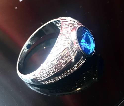 Attractive Sim Sapphire in 925 Sterling Silver Ring Internationally Imported Filled Jewellery