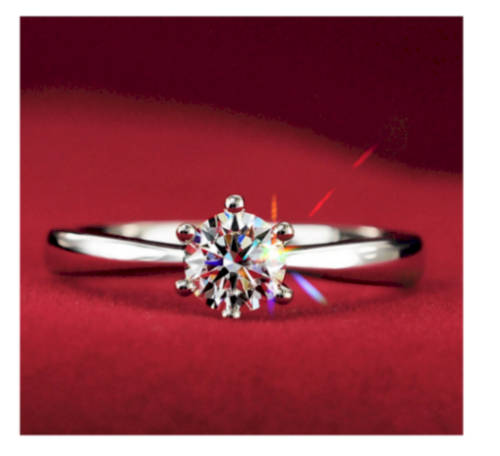 Popular 1.2ct Sim. Diamond Set in 925 Sterling Silver Imported Filled Ring