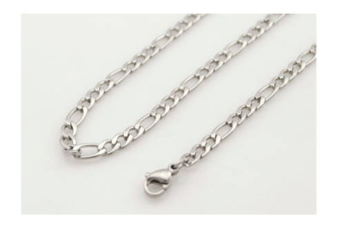 Quality Figaro Unisex 316L Stainless Steel 4mm Imported Neck Chain