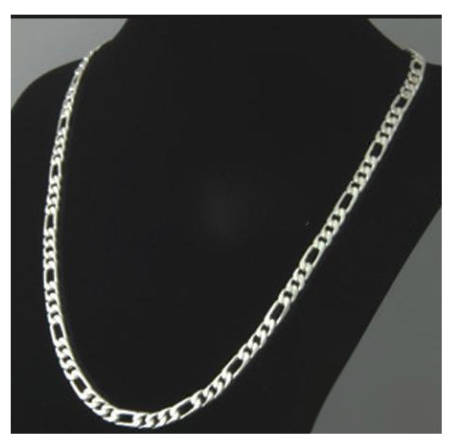 MYSTERY GIFT 12 febQuality Filled Flashing 4mm Figaro Unisex 925 Sterling Silver Neck Chain