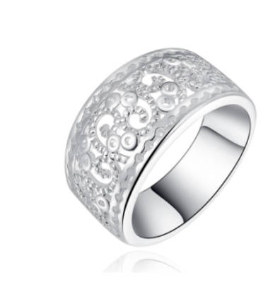 Attractive **New Arrival** 925 Sterling Silver Detailed Engagement/Wedding Band Imported Filled