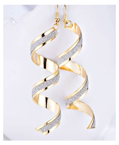 Fantastic High Fashion Newly Imported with Silver Glitter Earrings