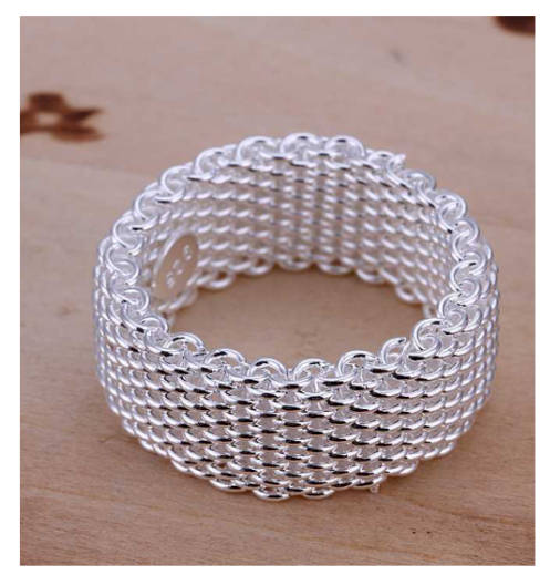 Sparkling Unisex Shelly's Somerset Mesh Imported Ring