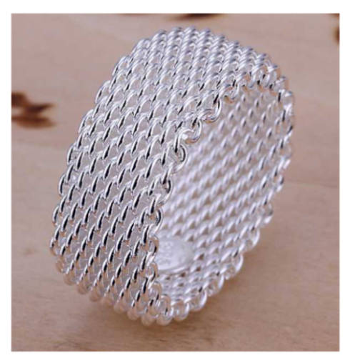 Sparkling Unisex Shelly's Somerset Mesh Imported Ring