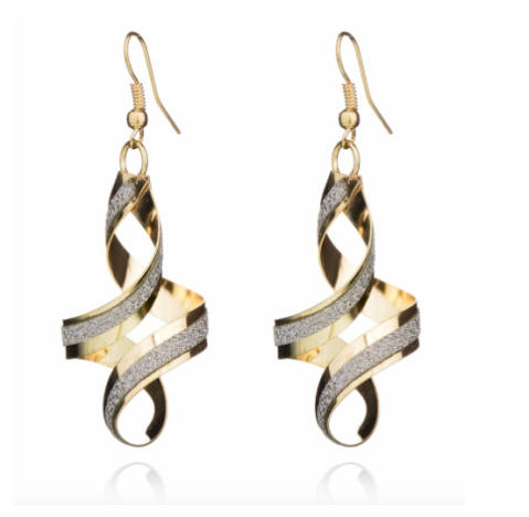 Attractive Newly Imported High Fashion with Silver Glitter Earrings