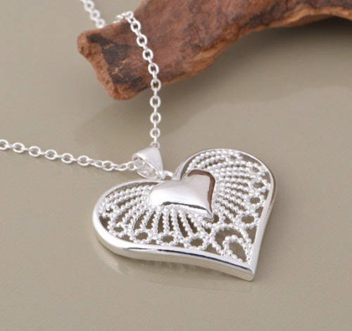 Adorable **New Arrival** 925 Sterling Silver Pendant with Free Matching Chain Imported Filled Jewels