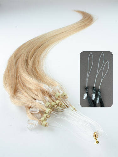 20 Strands Indian Remy Micro Loop DIY Platinum Blonde- 16" long(Free Shipping)