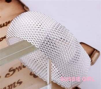 BEAUTIFUL .925 SILVER MESH BANGLE