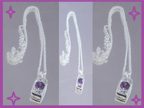 AMETHYST SET IN 925 STERLING SILVER PENDANT