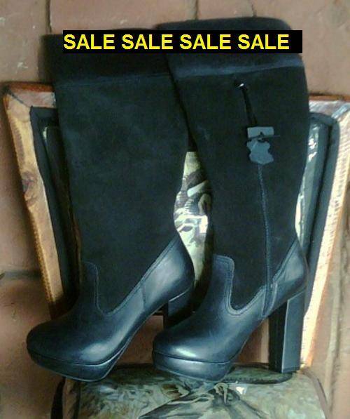 (Sale )Brand New Black Genuine Leather Boots From Foshinis