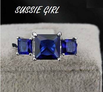 TANZANITE BLUE CRYSTAL RING
