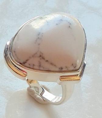 Gorgeous   Natural Jasper Set in Sterling Silver Ring