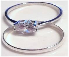 GLAMOROUS AND STYLISH 18KGP PLATINUM GOLD WEDDING SET # SIZE 8