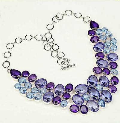 SPECTACULAR NATURAL GEMSTONE NECKLACE