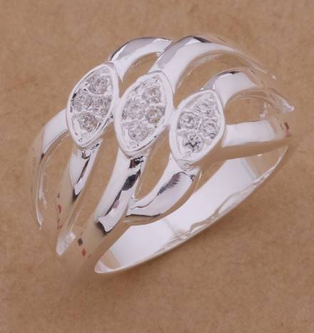 Sexy 925 Sterling Silver Faceted Daimond Ring # Size 7