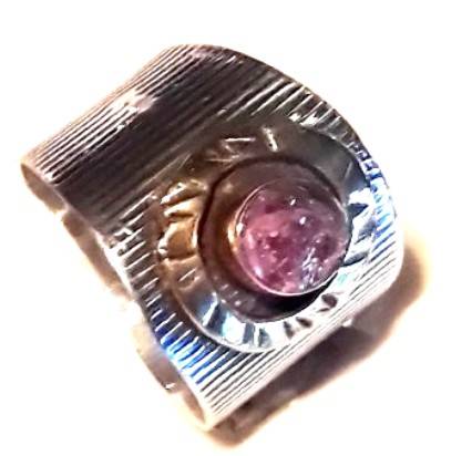 Sweet Edwardian Handcrafted Ruby Set in Solid 925 Sterling Silver and 24ct Gold #Size 8