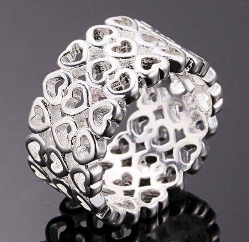 Be-Mine Broad 925 Sterling Silver Ring #Size 7